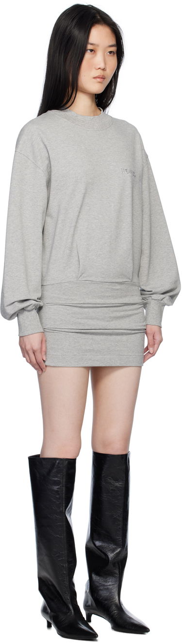 Šaty The Attico The Attico Sweater Mini Dress Šedá | 250WCA00393 JJF006AA, 1