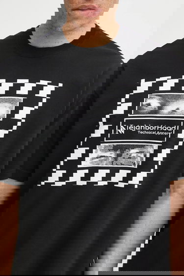 Tričko Neighborhood Printed Cotton T-Shirt NH . TEE SS-7 Čierna | 252PCNH.ST07, 3