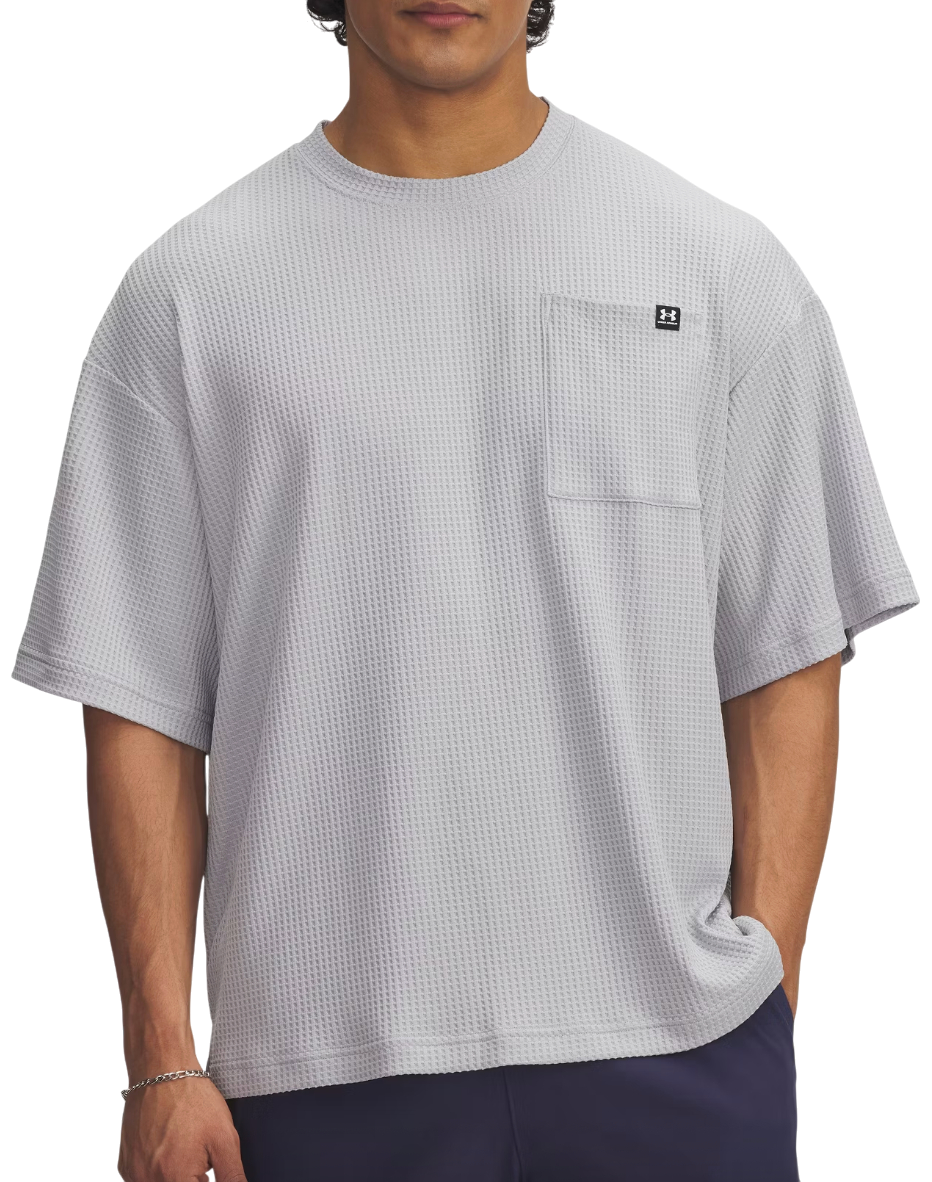 Tričko Under Armour Rival Waffle Crew Neck Pocket T-Shirt Šedá | 1383106-011, 0