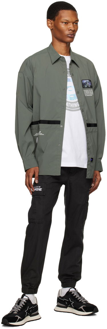 Cargo nohavice AAPE by A Bathing Ape AAPE by A Bathing Ape Embroidered Cargo Pants Čierna | AAPPTM6959XXKBKX, 3