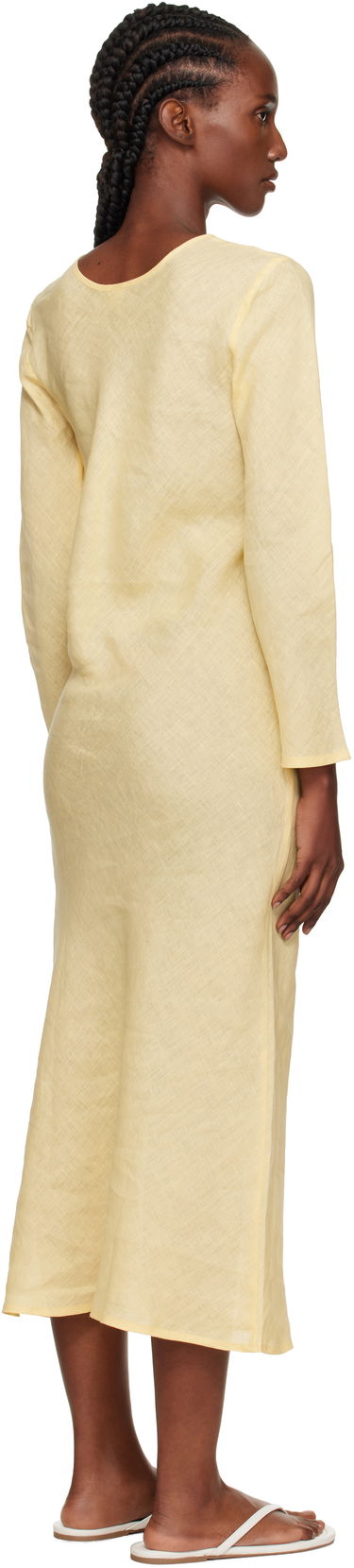 Šaty Baserange Baserange Dydine Long Sleeve Maxi Dress Žltá | DRDYL-FL-AU25, 2