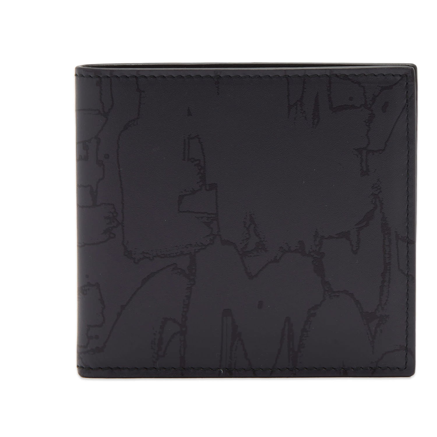 Peňaženka Alexander McQueen Graffiti Logo Billfold Wallet Čierna | 6021371AAQ4-1000, 0