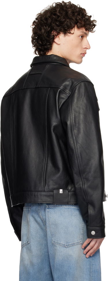 Bunda 1017 ALYX 9SM 1017 ALYX 9SM Grain Leather Trucker Jacket Čierna | AAMOU0546LE01, 2