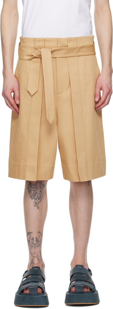 Šortky JW Anderson JW Anderson Folded Front Pleat Shorts Béžová | SR0107-PG1713, 0