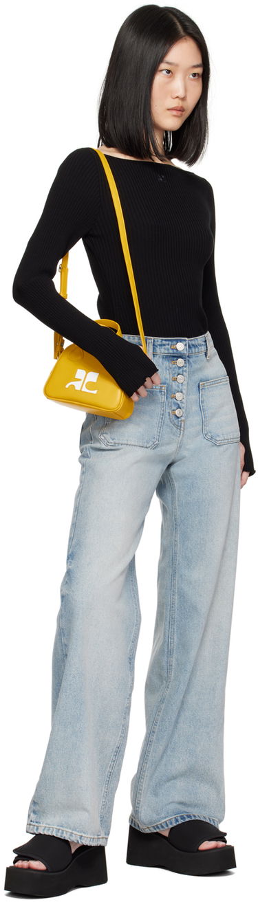 Kabelka Courrèges Mini Leather Bowling Bag Žltá | 124GSA083CR0027, 3