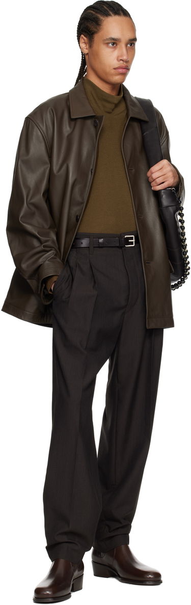 Bunda LEMAIRE Lemaire Relaxed Leather Jacket Hnedá | OW1074 LL0095, 4