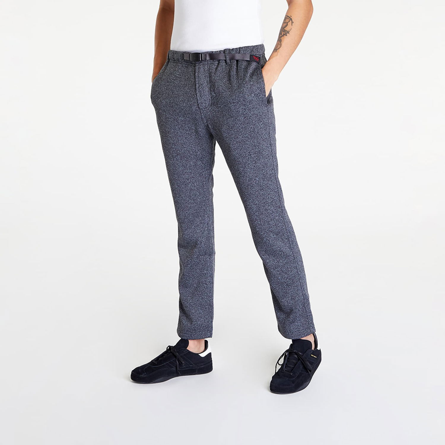 Nohavice GRAMICCI Bonding Knit Fleece Nn-Pant Cropped Šedá | G2FM-P017 Heather Charcoal, 0