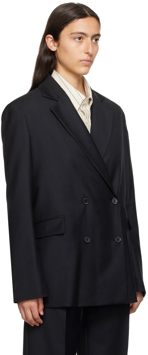 Bunda Loulou de Saison Loulou de Saison Donau Double-Breasted Blazer Čierna | NEW DONAU, 1