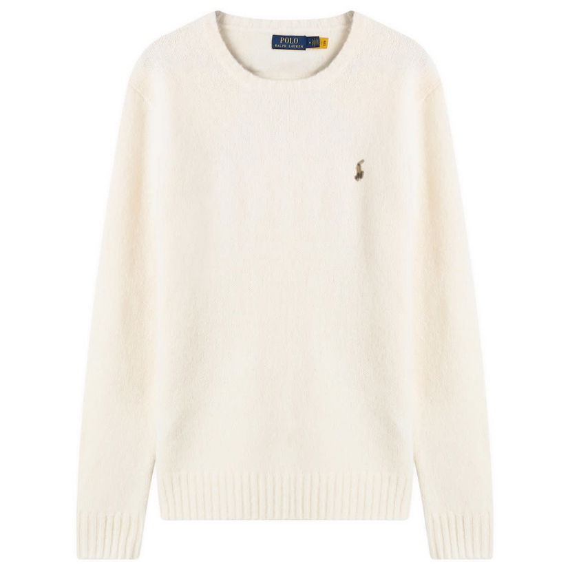 Sveter Polo by Ralph Lauren Brushed Shetland Knit Jumper Biela | 710918805509-NAT