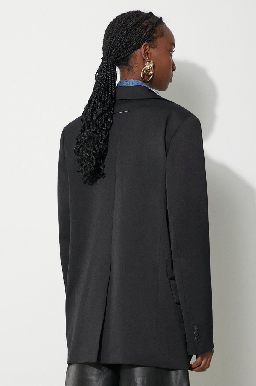 Šortky Maison Margiela MM6 Maison Margiela Layered Blazer, Denim Jacket, and Leather Shorts Set Čierna | S62BN0095, 1