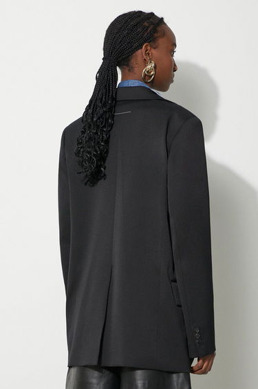 Šortky Maison Margiela MM6 Maison Margiela Layered Blazer, Denim Jacket, and Leather Shorts Set Čierna | S62BN0095, 1