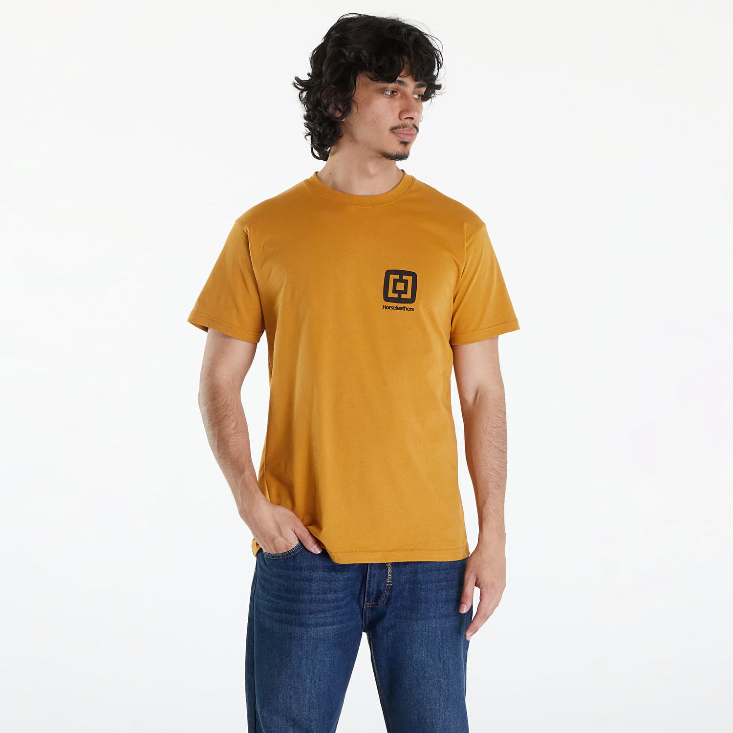 Tričko Horsefeathers Mini Logo T-Shirt Spruce Yellow Žltá | SM1217H, 0