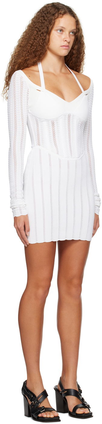 Šaty Dion Lee Snakeskin Column Minidress Čierna | A7733P23, 4