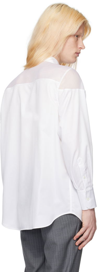 Košeľa Helmut Lang Sheer Yoke Shirt Biela | N09HW504, 2