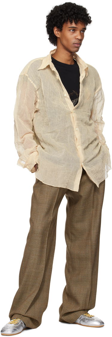 Košeľa Dries Van Noten Dries Van Noten Metallic Thread Shirt Béžová | 251-020732-1265, 3