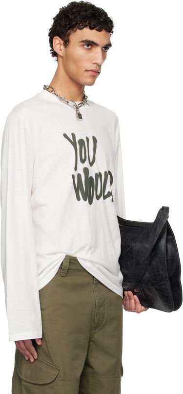 Tričko Acne Studios Acne Studios Long Sleeve 'You Would' T-Shirt Biela | CL0341-, 4