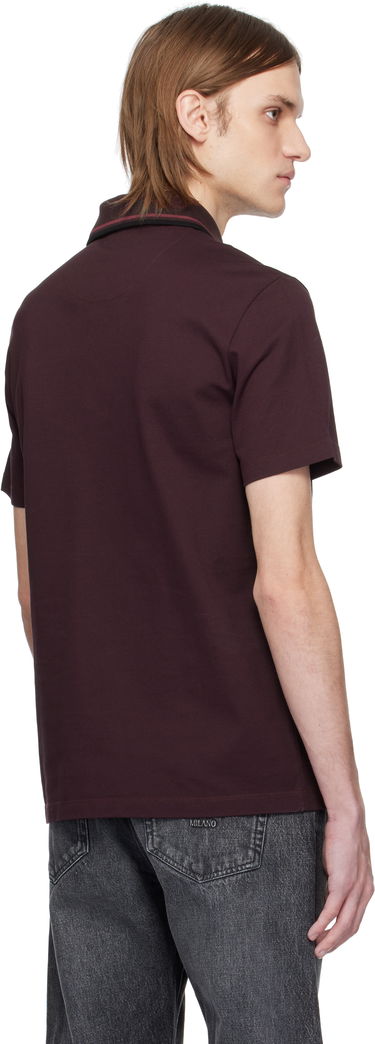 Polo tričko Versace Versace Piqué Polo Vínová | 1015808_1A11072, 2