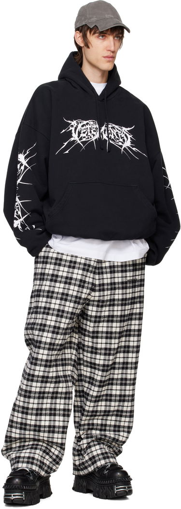 Mikina VETEMENTS Vetements Death Metal Cropped Boxy Hoodie Čierna | UA66HD620BW, 3
