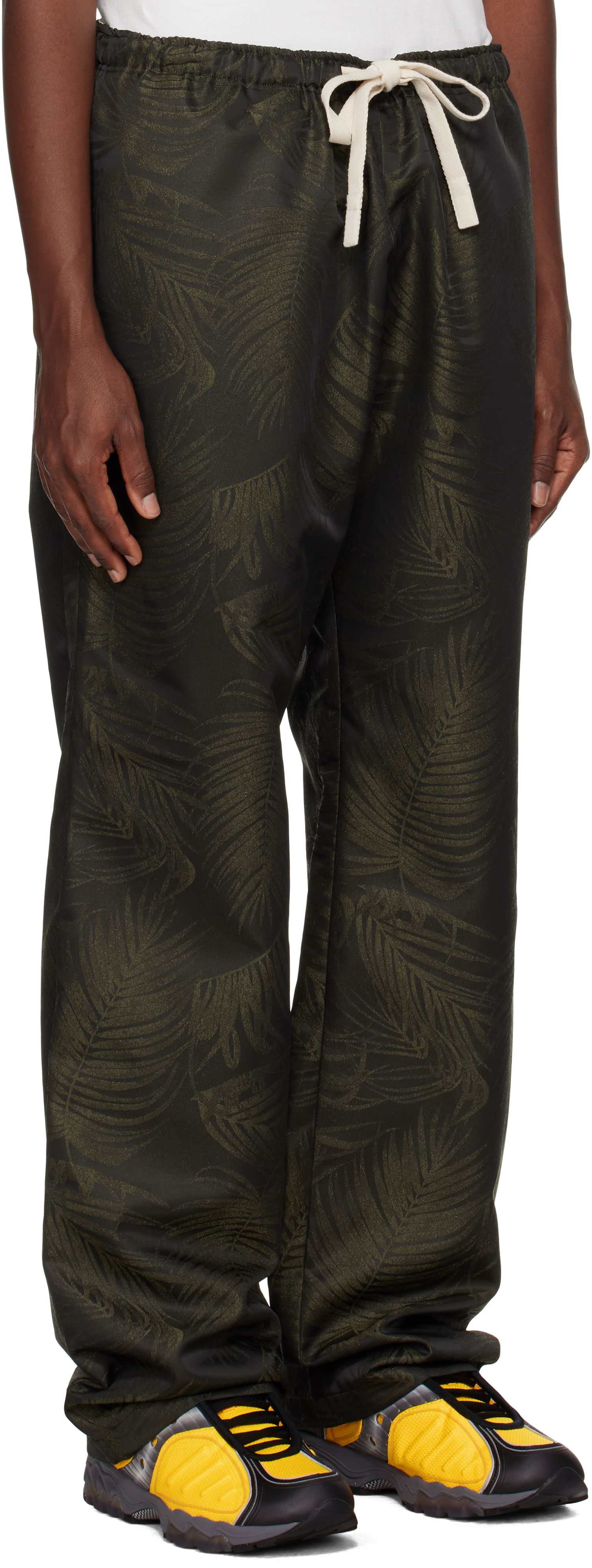 Tepláky Palm Angels Palm Angels Palms Jacquard Lounge Pants Zelené | PMCA143S25FAB0015656, 1