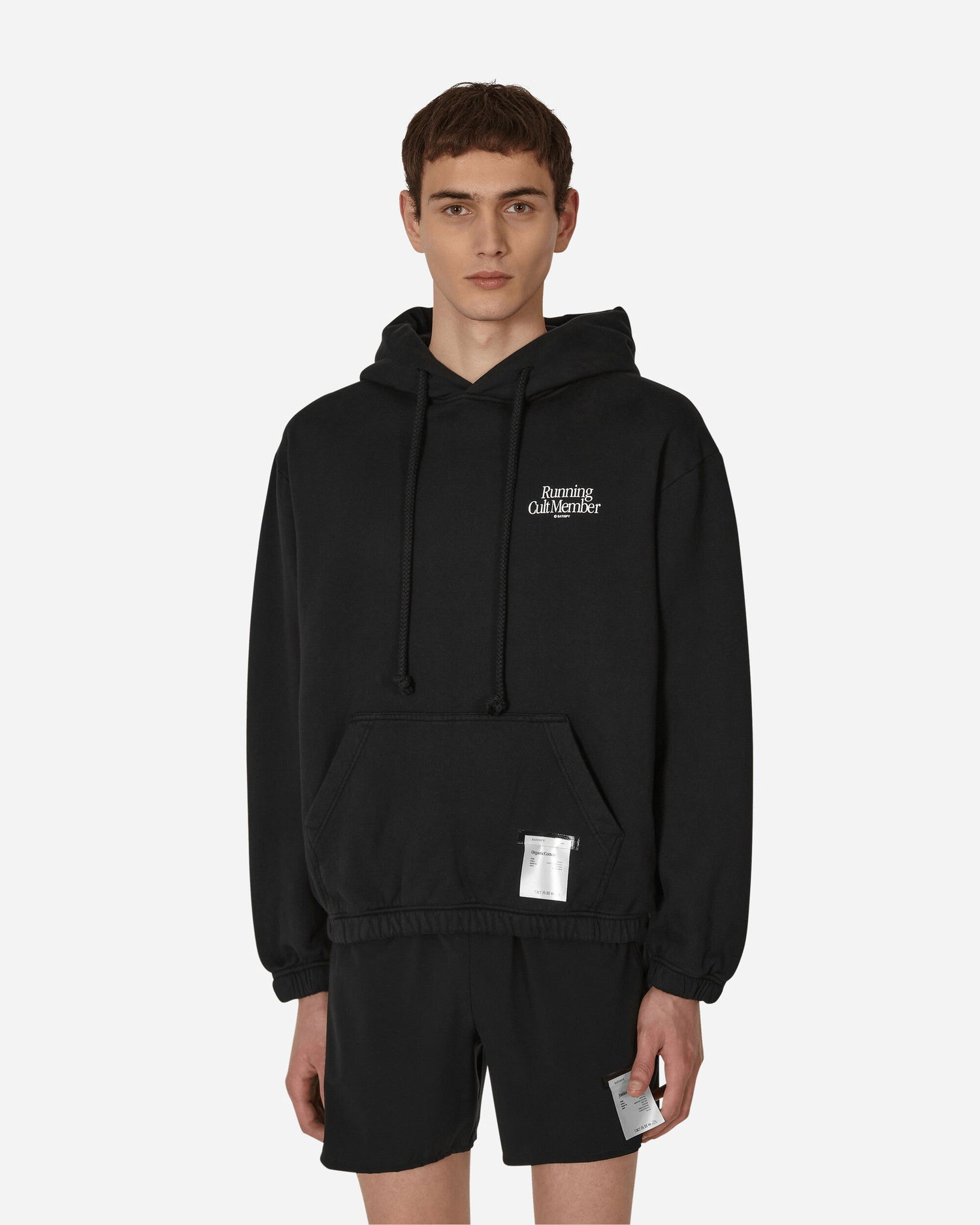 Mikina Satisfy Softcell Running Cult Member Popover Hoody Čierna | 5093-BK-GA, 1