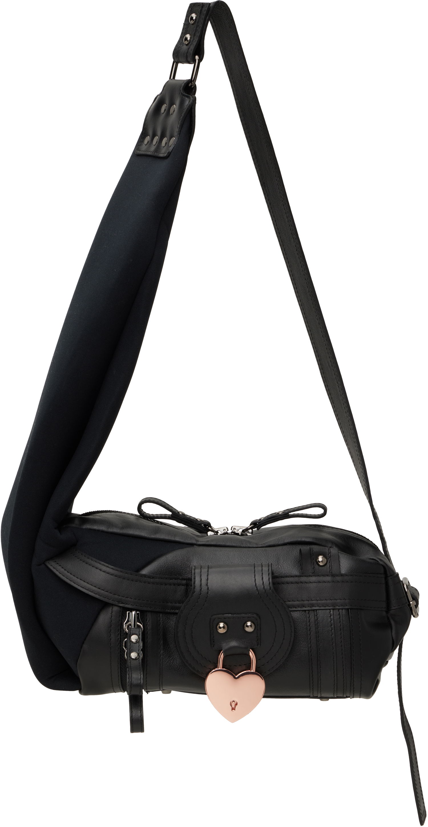 Taška cez rameno Ottolinger Ottolinger Mini Neoprene and Leather Shoulder Bag Čierna | 12690052601, 0