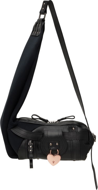 Taška cez rameno Ottolinger Ottolinger Mini Neoprene and Leather Shoulder Bag Čierna | 12690052601, 0