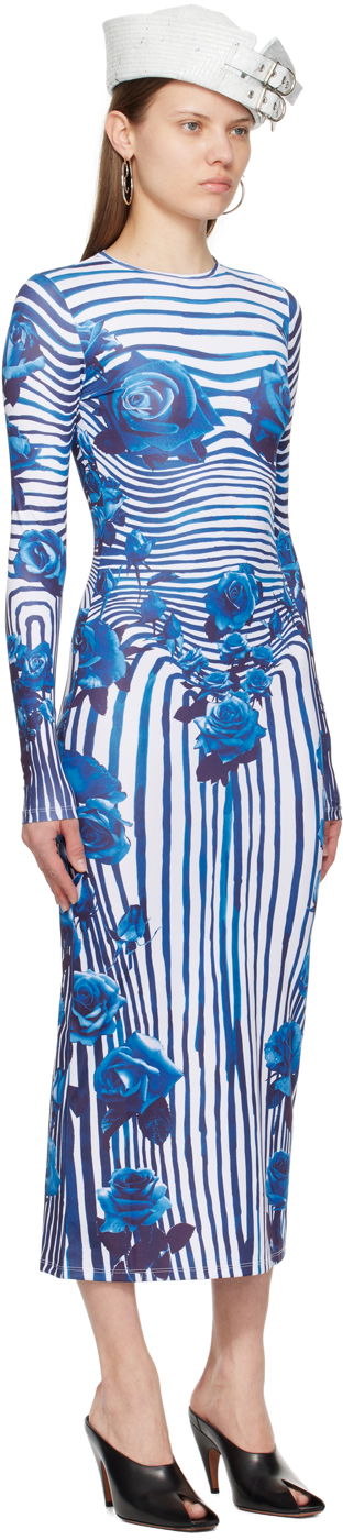 Šaty Jean Paul Gaultier Flower Morphing Maxi Dress Modrá | 24/25-F-RO166-J551-015951, 1