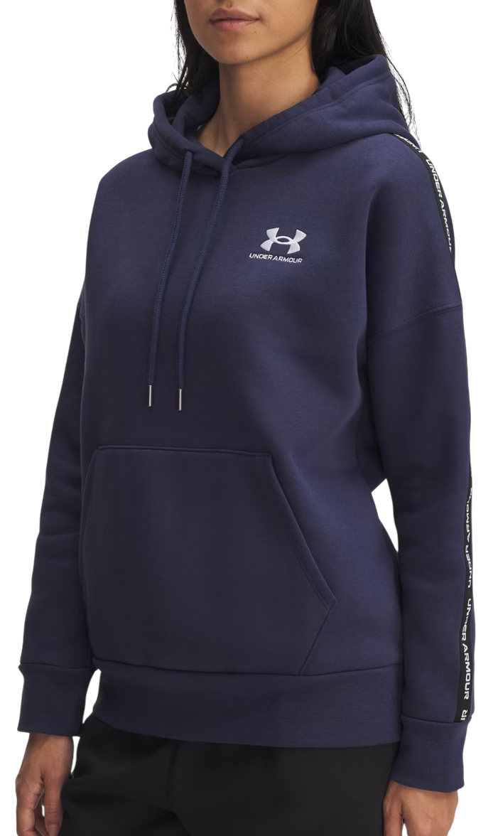 Mikina Under Armour Hoodie Icon Fleece Taped Navy | 6003708-403