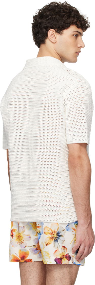 Košeľa Orlebar Brown Batten Crochet Polo Shirt Biela | 277182, 2