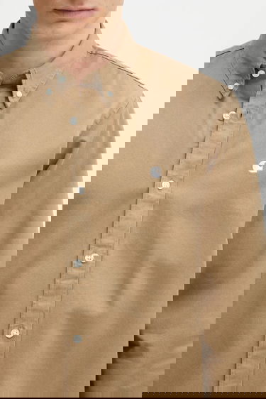 Košeľa Carhartt WIP Long Sleeve Madison Shirt Regular Fit Classic Collar Béžová | I023339.1Q5XX, 3