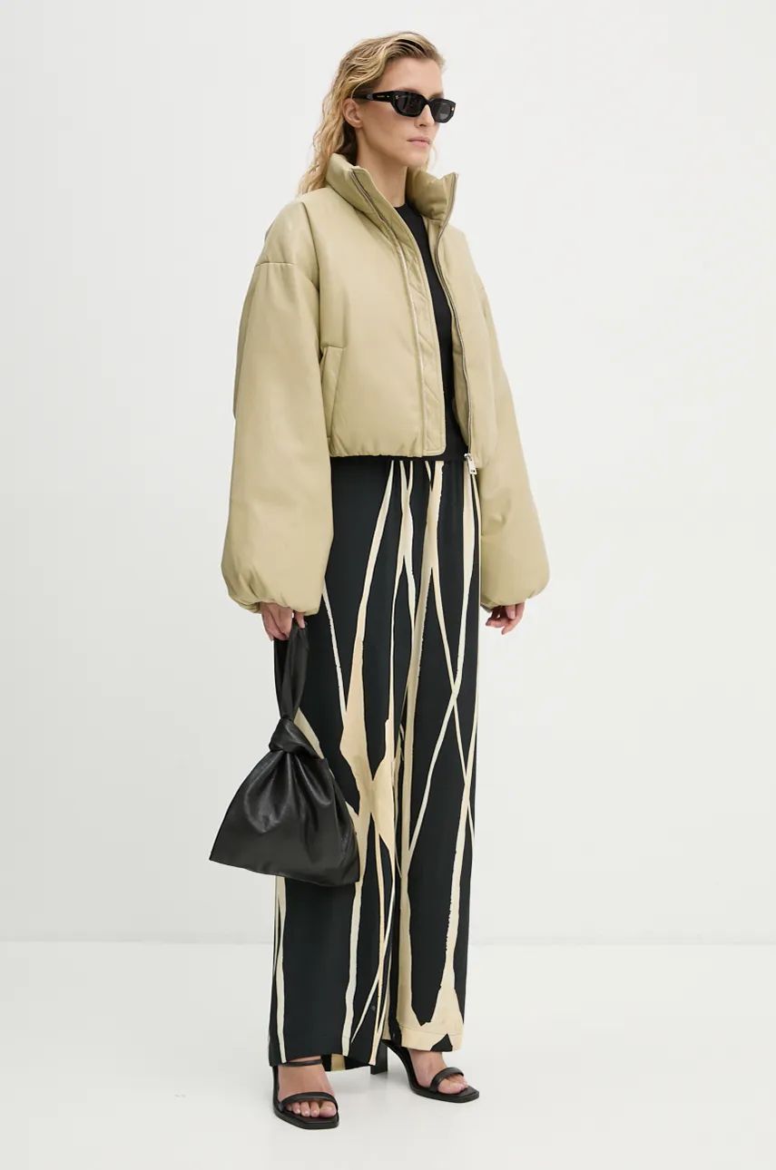 Bomber bunda Nanushka Oversized Cropped Puffer Jacket Béžová | NW24PFSG11062, 1