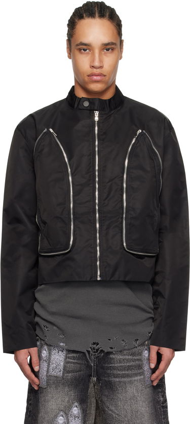Bomber bunda Who Decides War Who Decides War Window Cropped Moto Jacket Čierna | 1131510002SS25, 0