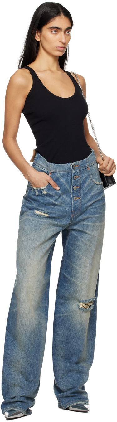 Džínsy Maison Margiela MM6 Maison Margiela Distressed Five-Pocket Jeans Modrá | S52LA0241 M30016, 3