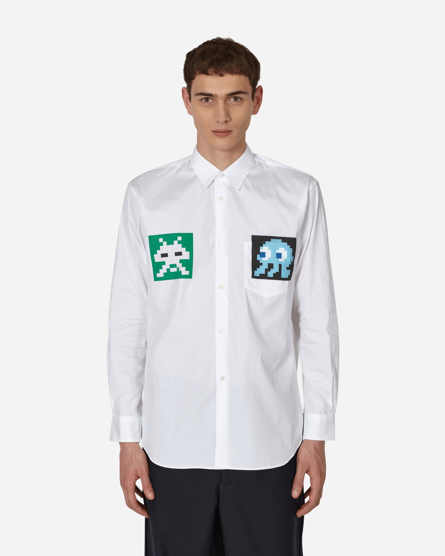 Košeľa Comme des Garçons Invader Poplin Shirt Biela | FJ-B028-W22 1, 0