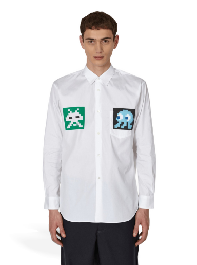 Košeľa Comme des Garçons Invader Poplin Shirt Biela | FJ-B028-W22 1