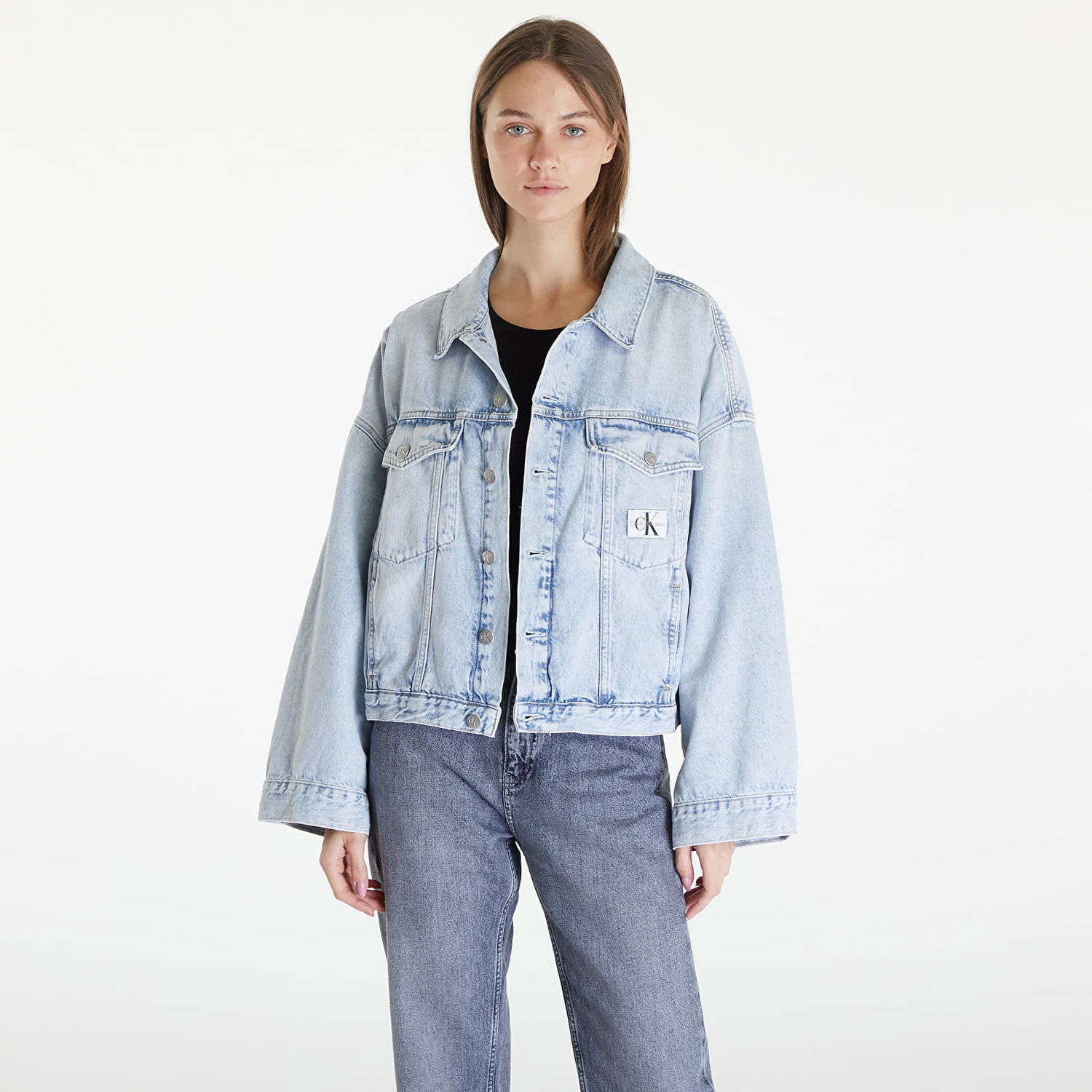 Bunda CALVIN KLEIN Relaxed Denim Jacket Denim Modrá | J20J222792 1AA, 0