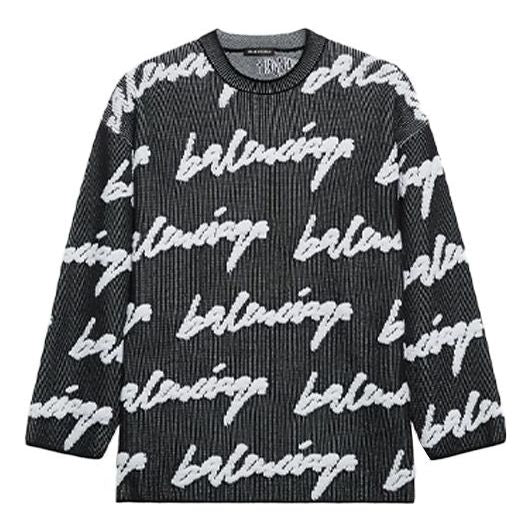 Sveter Balenciaga Crewneck Cotton Knit Sweater Čierna | 625985T31801070