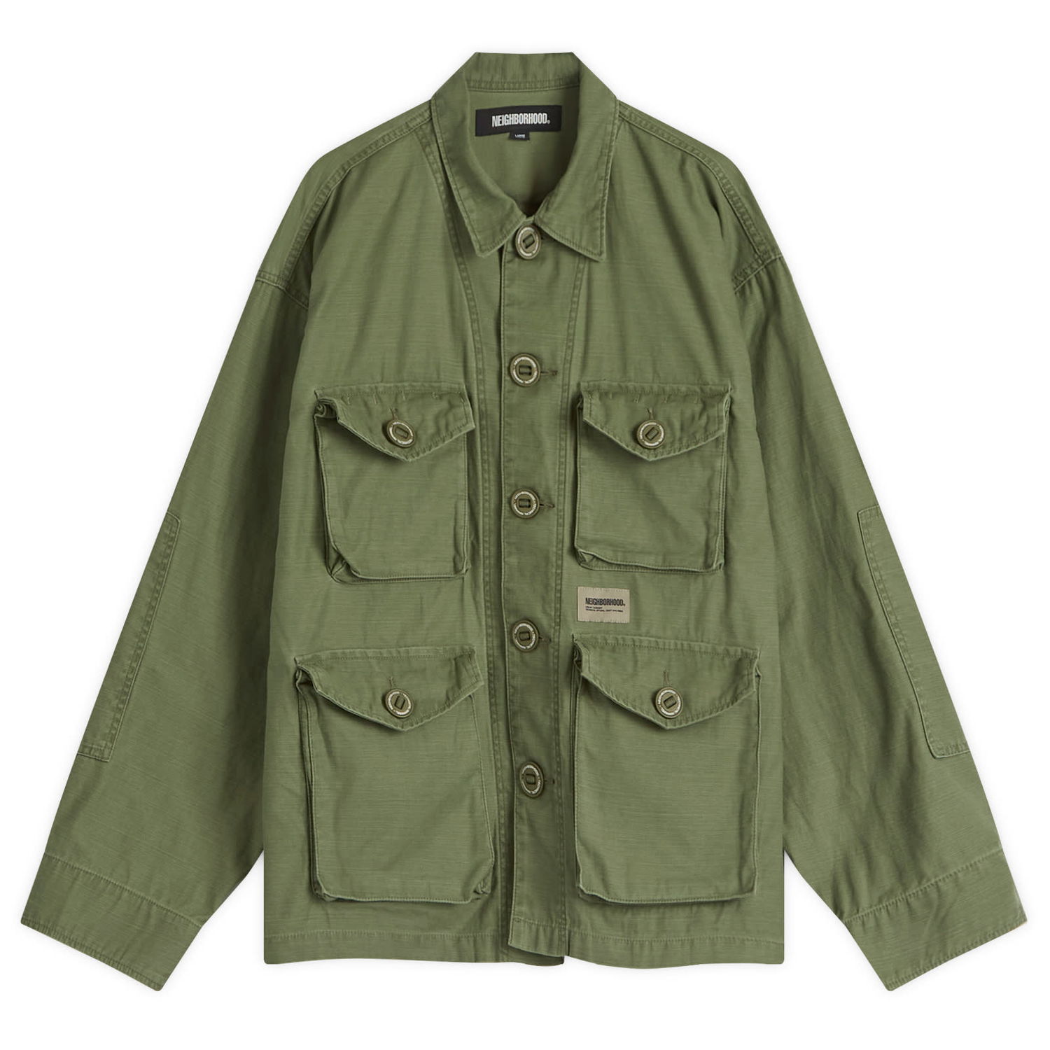 Bunda Neighborhood BDU Shirt, Size Large Zelené | 251SPNH-SHM04-OLV, 0