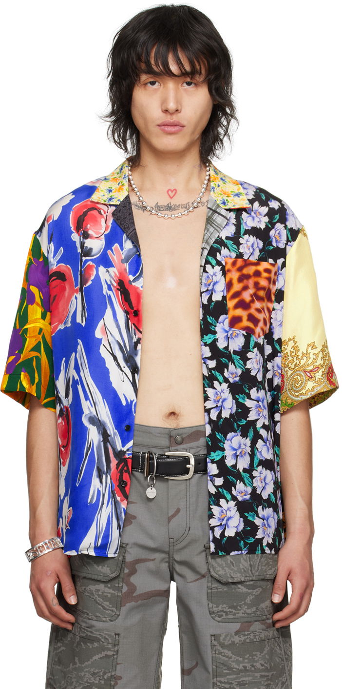 Košeľa Marine Serre Scarves Shirt Modrá | MSI025 UWOV0036, 0