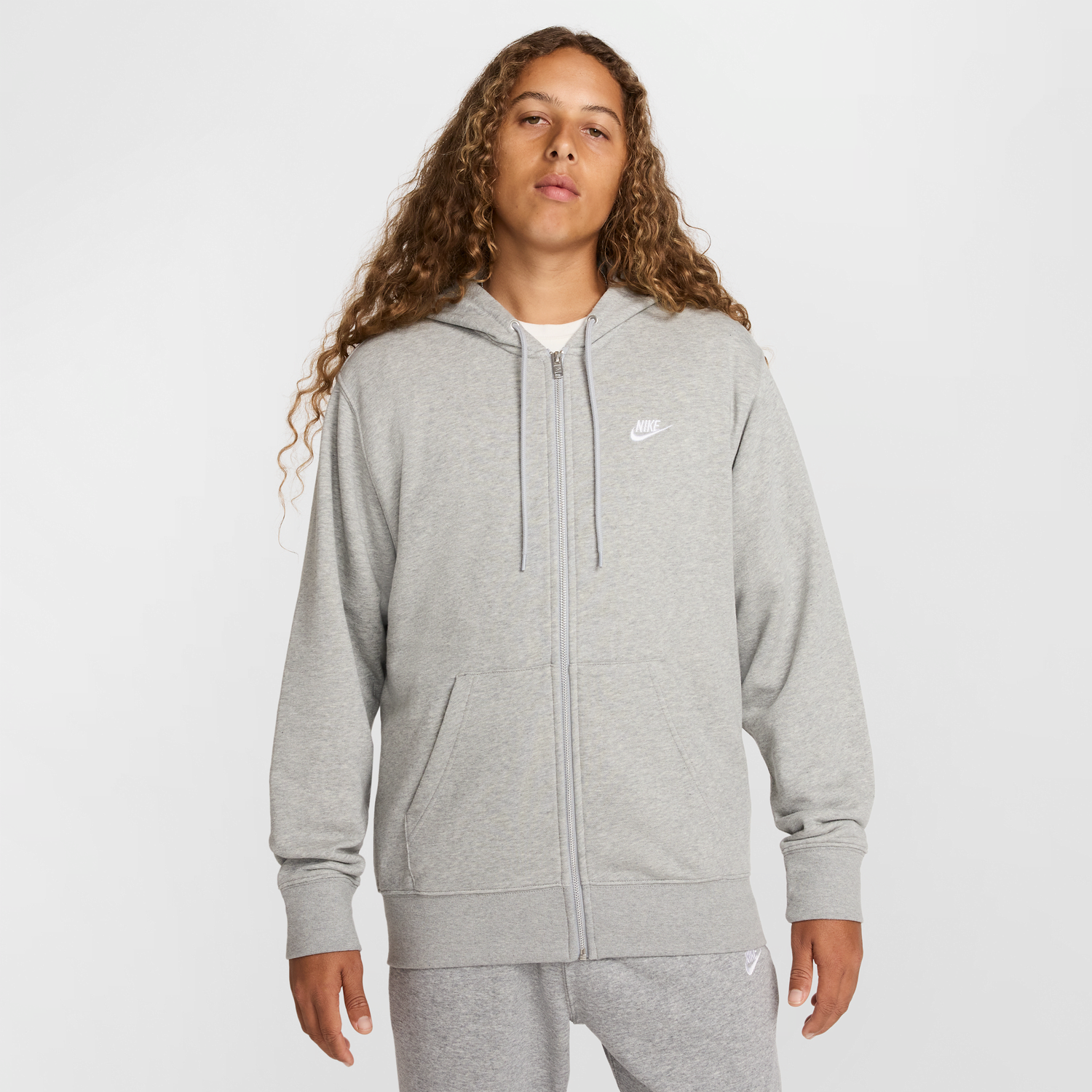 Mikina Nike Nike Club Fleece Full-Zip Hoodie Šedá | FN3884-063, 1