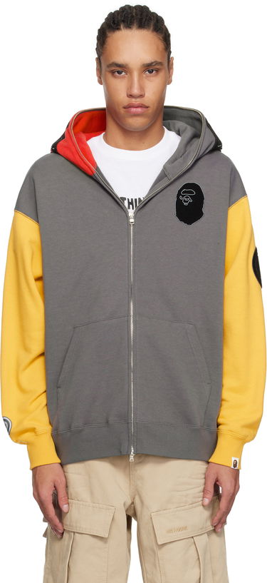 Mikina BAPE A Bathing Ape Shark Full Zip Hoodie Šedá | 001ZPK701310M, 0