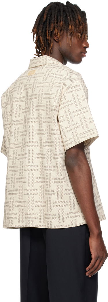 Košeľa KENZO Kenzo Paris 'KENZO Weave' Short Sleeve Shirt Béžová | FF55CH1109JF, 2