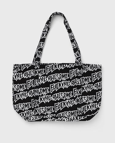 Tote bag Fucking Awesome Fucking Awesome AOP Stamp Logo Tote Bag Čierna | PN20325-BLACK-WHITE, 1