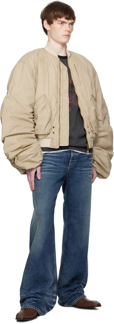 Bomber bunda We11done We11done Washed Nylon Bomber Jacket Béžová | WD-JP2-25-059-U-BG, 3