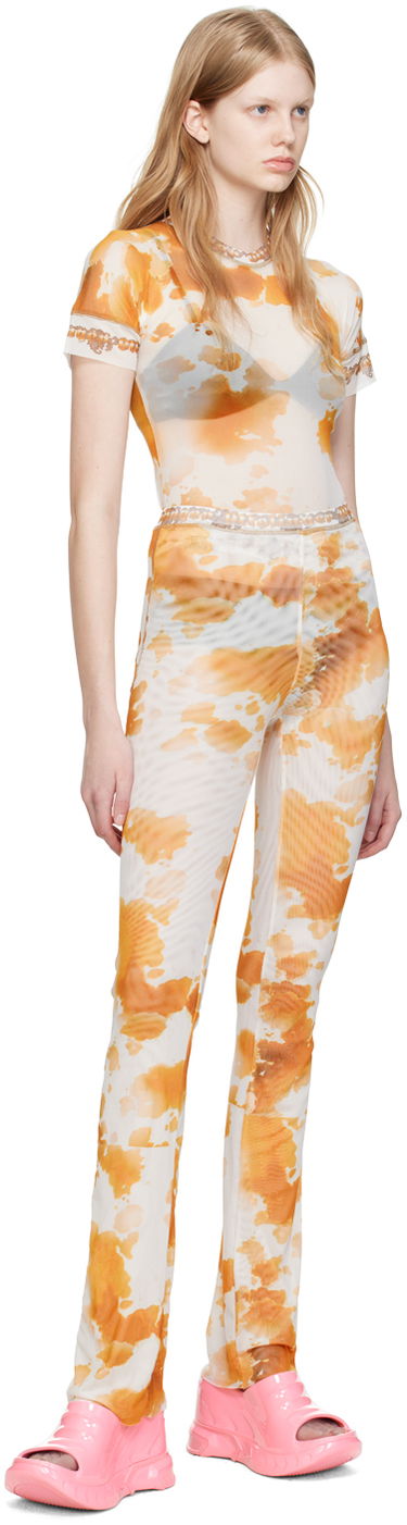 Tričko Ottolinger Ottolinger Exclusive Sheer T-Shirt Oranžová | 100115, 4