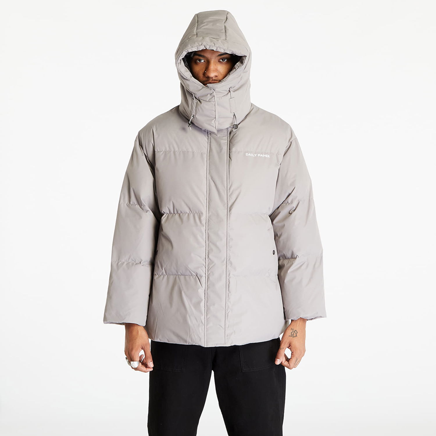 Prešívaná bunda DAILY PAPER Ricole Puffer Jacket UNISEX Grey Flannel Béžová | 2321066, 0