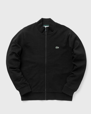 Mikina Lacoste Brushed Fleece Zippered Sweatshirt Čierna | SH9622, 4
