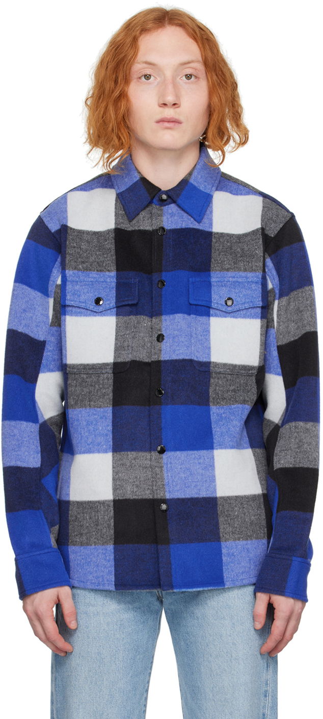 Košeľa rag & bone Rag & Bone Plaid Jack Shirt Modrá | MBW22HA389RTML, 0