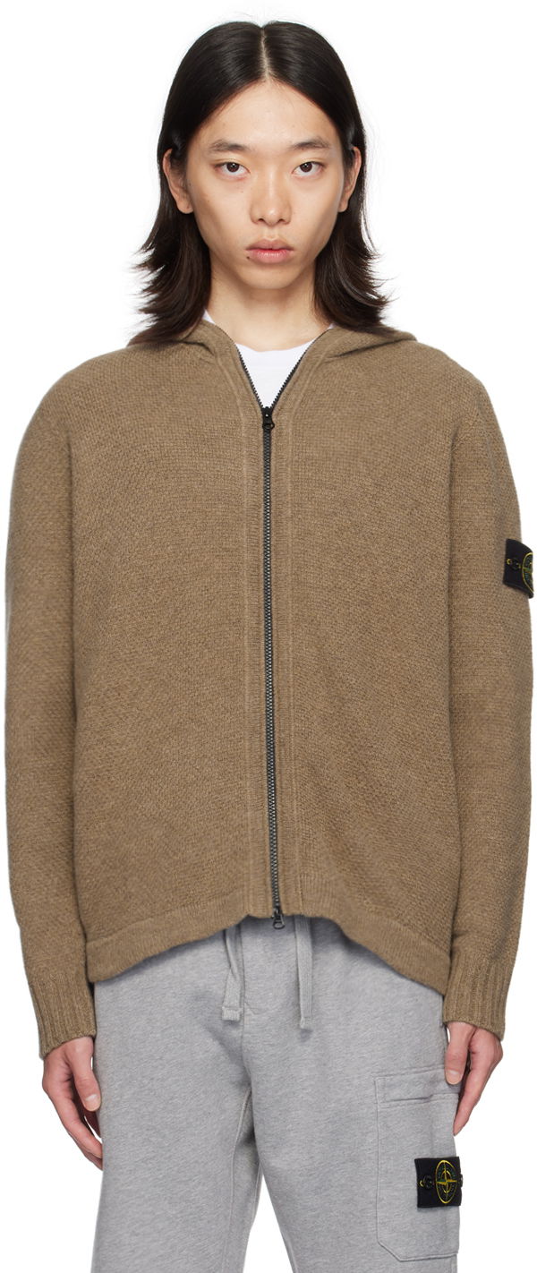 Sveter Stone Island Hooded Cardigan Hnedá | 8115567A3, 0
