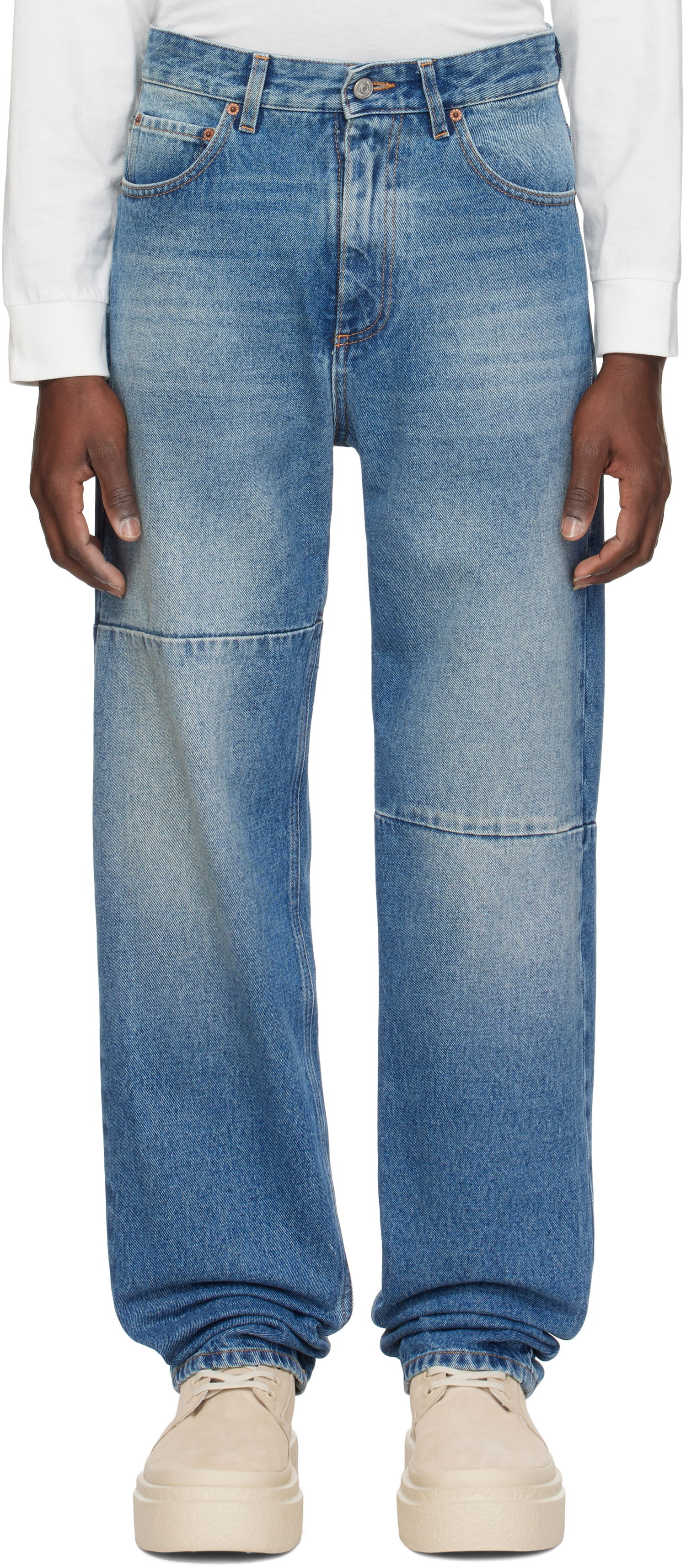 Džínsy Maison Margiela MM6 Maison Margiela Tapered Jeans Modrá | SH0LA0009 M30018, 0